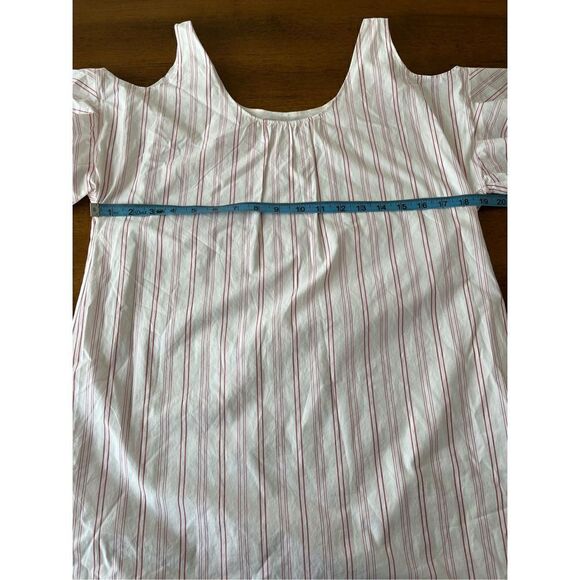‎Madewell Rose Stripe Cold-Shoulder Dress women’s size Small - Picture 6 of 7